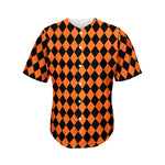 Halloween Harlequin Pattern Print Men's Baseball Jersey