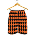 Halloween Harlequin Pattern Print Men's Shorts