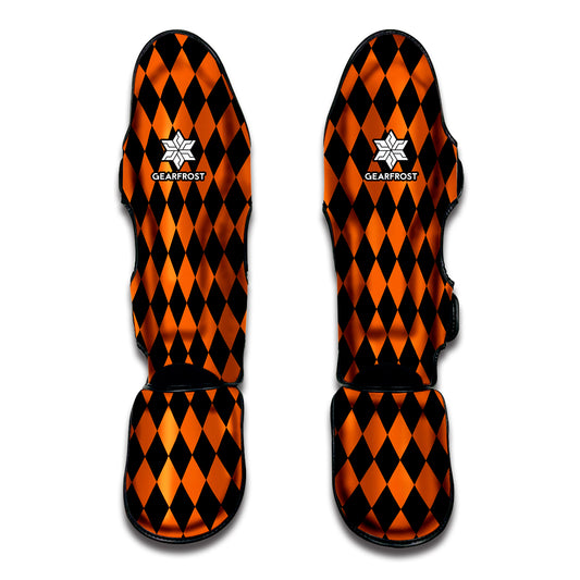 Halloween Harlequin Pattern Print Muay Thai Shin Guard