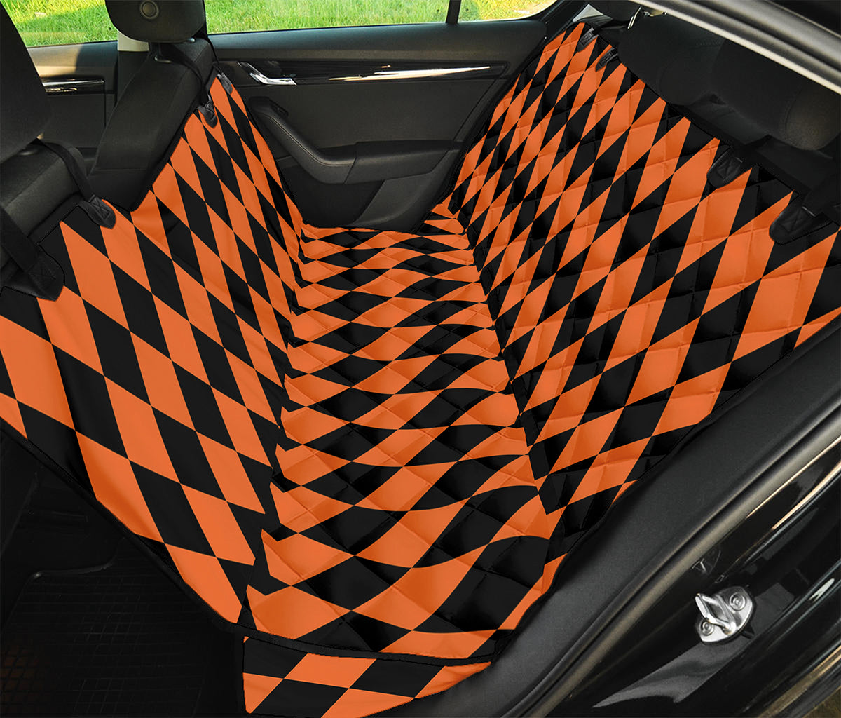 Halloween Harlequin Pattern Print Pet Car Back Seat Cover