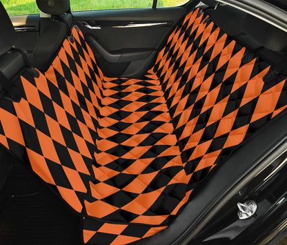 Halloween Harlequin Pattern Print Pet Car Back Seat Cover