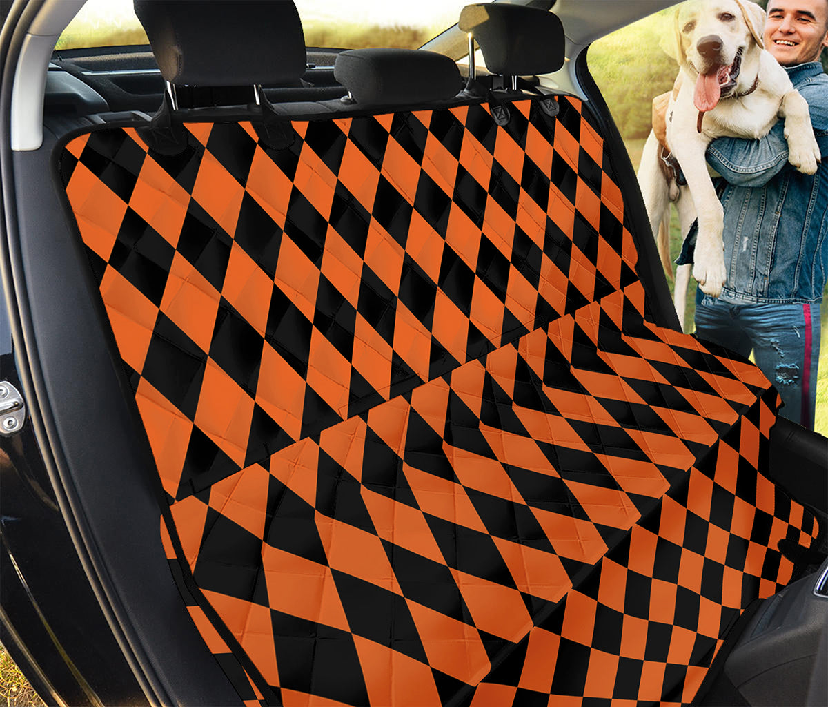 Halloween Harlequin Pattern Print Pet Car Back Seat Cover