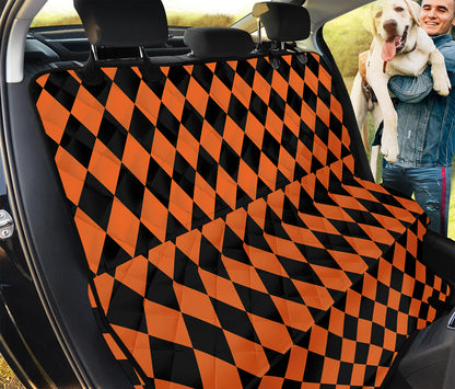 Halloween Harlequin Pattern Print Pet Car Back Seat Cover
