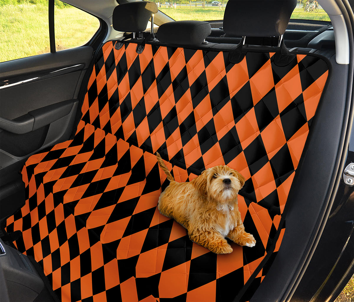 Halloween Harlequin Pattern Print Pet Car Back Seat Cover