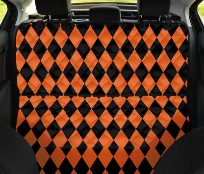 Halloween Harlequin Pattern Print Pet Car Back Seat Cover