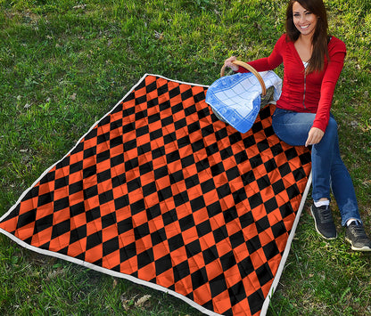 Halloween Harlequin Pattern Print Quilt