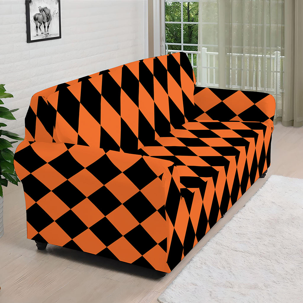 Halloween Harlequin Pattern Print Sofa Cover