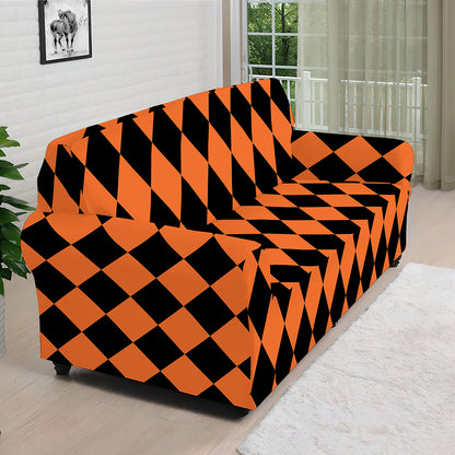 Halloween Harlequin Pattern Print Sofa Cover