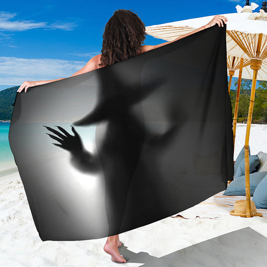 Halloween Horror Witch Print Beach Sarong Wrap