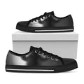Halloween Horror Witch Print Black Low Top Sneakers
