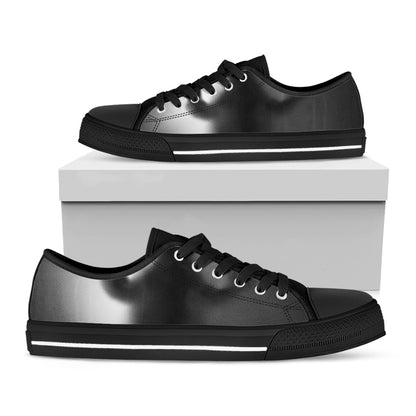Halloween Horror Witch Print Black Low Top Shoes