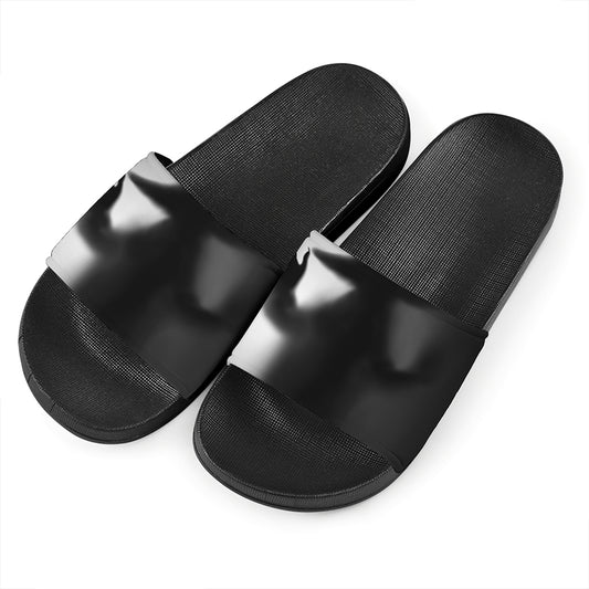 Halloween Horror Witch Print Black Slide Sandals