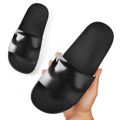 Halloween Horror Witch Print Black Slide Sandals