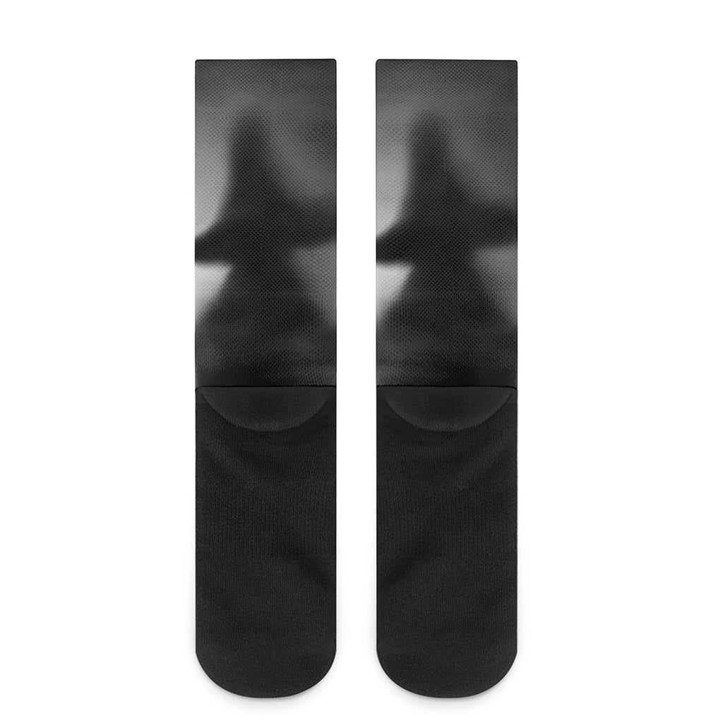 Halloween Horror Witch Print Crew Socks