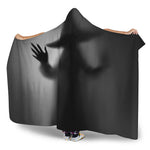 Halloween Horror Witch Print Hooded Blanket