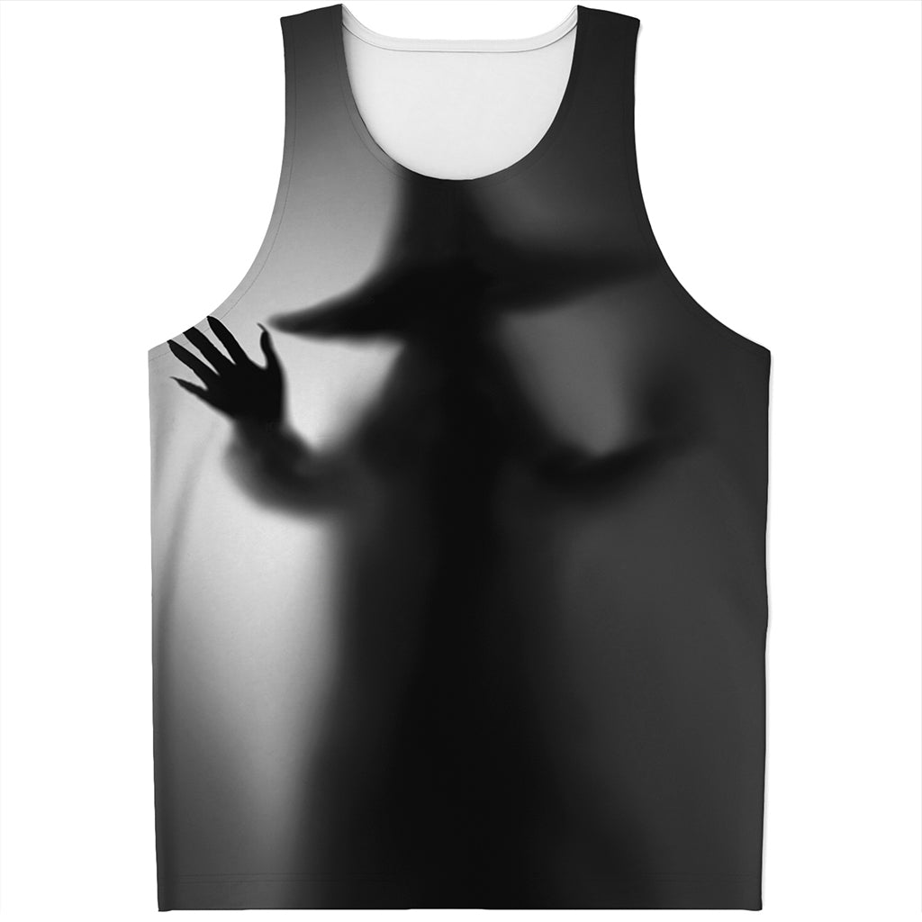 Halloween Horror Witch Print Men's Tank Top
