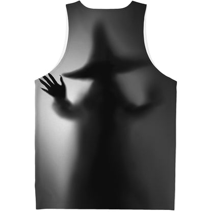 Halloween Horror Witch Print Men's Tank Top