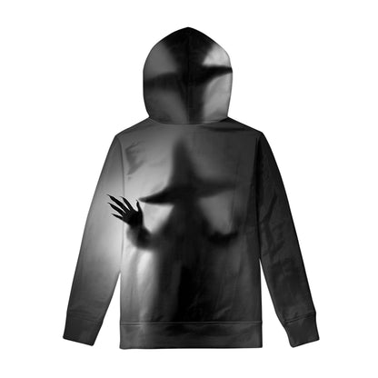 Halloween Horror Witch Print Pullover Hoodie