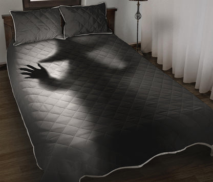 Halloween Horror Witch Print Quilt Bed Set