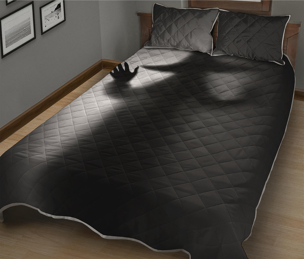 Halloween Horror Witch Print Quilt Bed Set