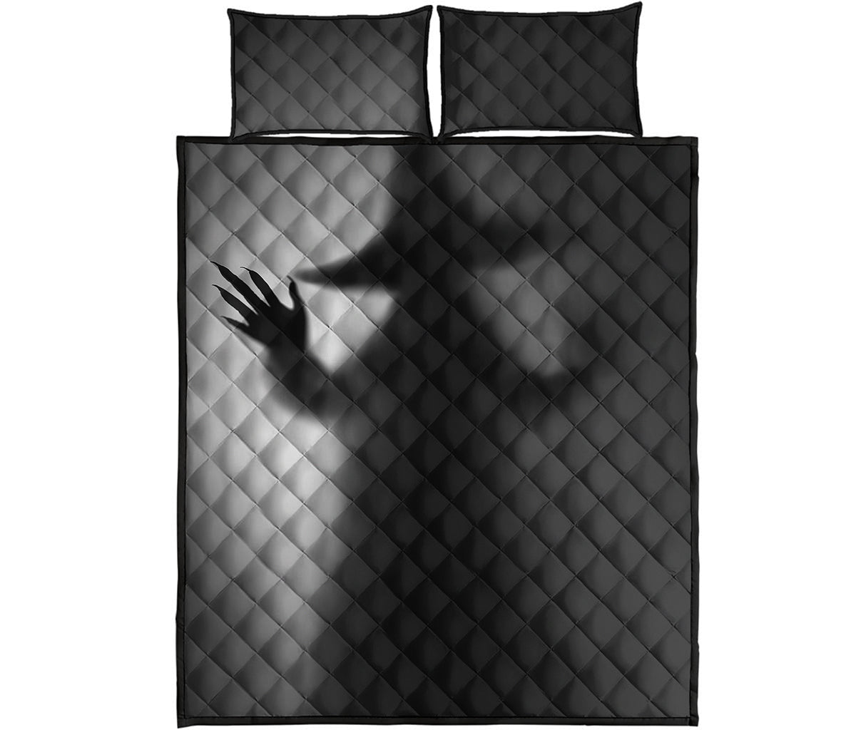 Halloween Horror Witch Print Quilt Bed Set