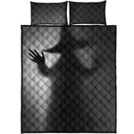 Halloween Horror Witch Print Quilt Bed Set