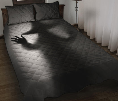 Halloween Horror Witch Print Quilt Bed Set