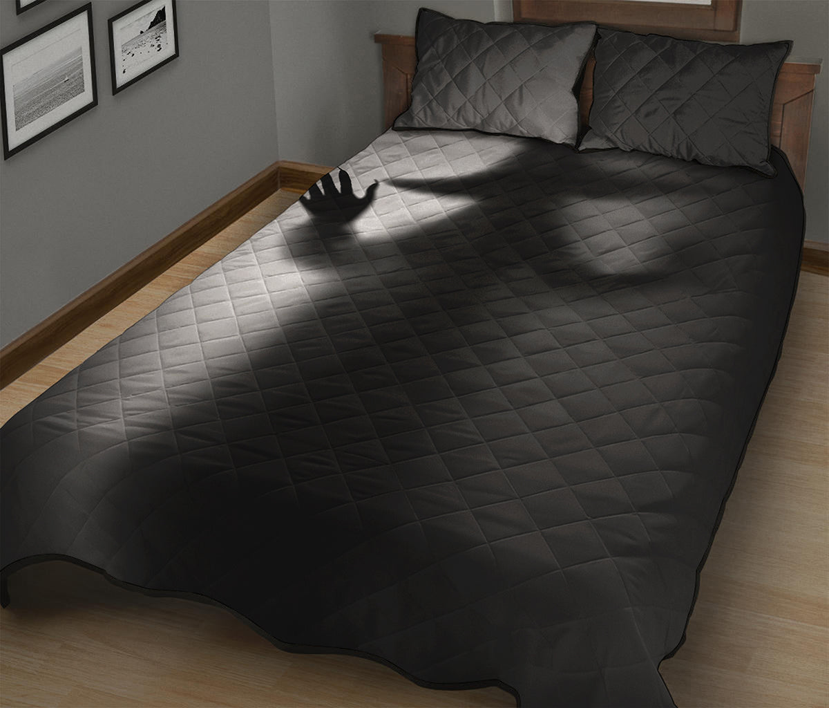 Halloween Horror Witch Print Quilt Bed Set
