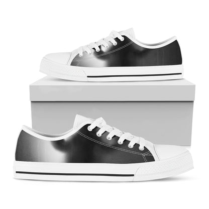 Halloween Horror Witch Print White Low Top Shoes