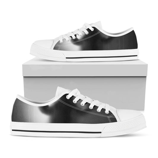 Halloween Horror Witch Print White Low Top Shoes