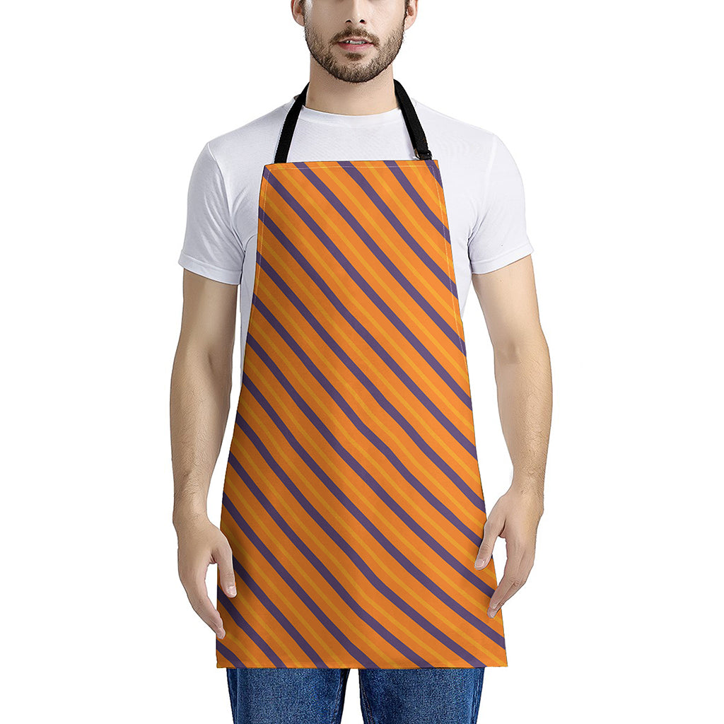 Halloween Line Pattern Print Apron