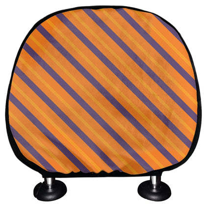 Halloween Line Pattern Print Car Headrest Covers