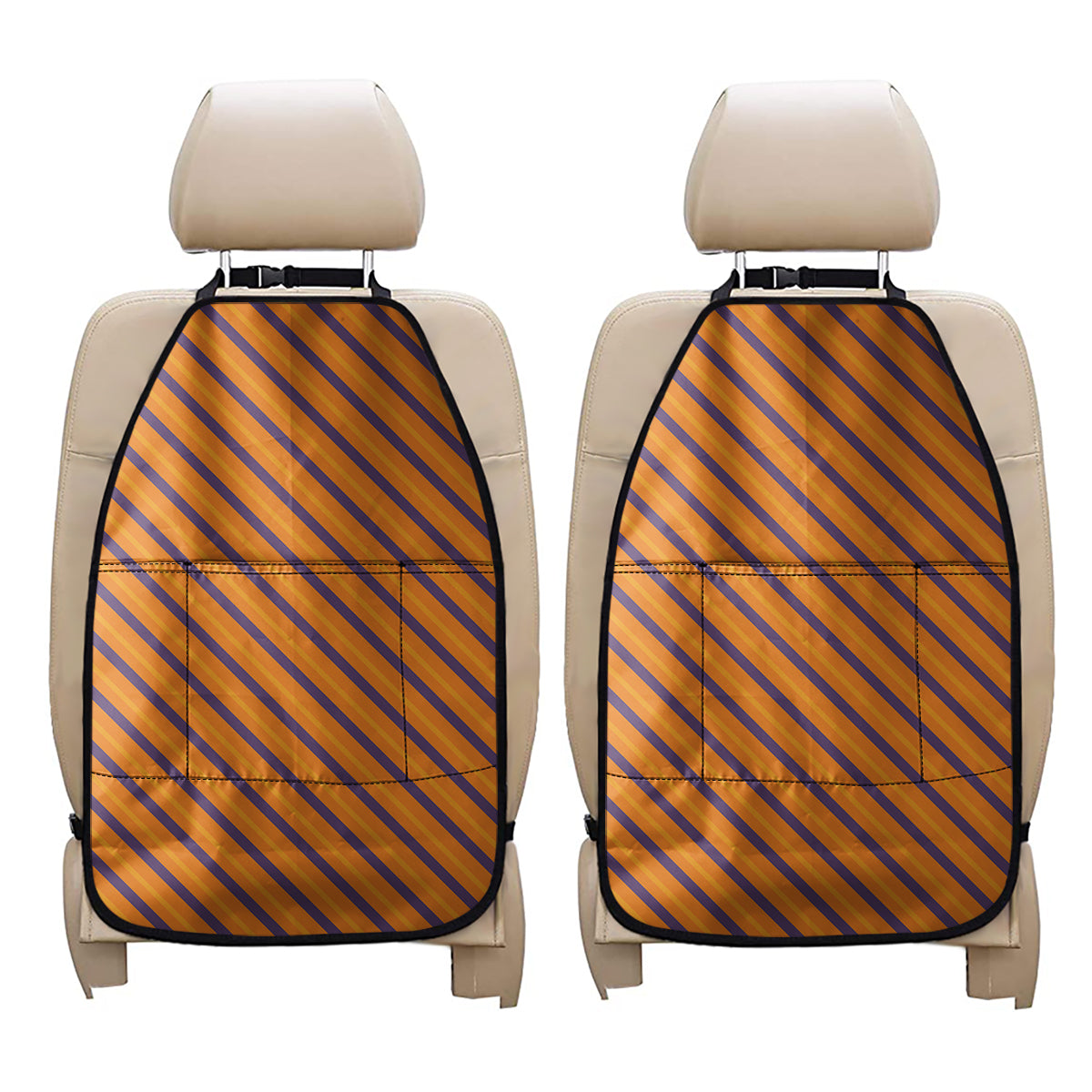 Halloween Line Pattern Print Car Seat Organizers
