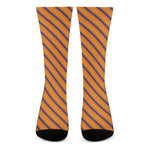 Halloween Line Pattern Print Crew Socks