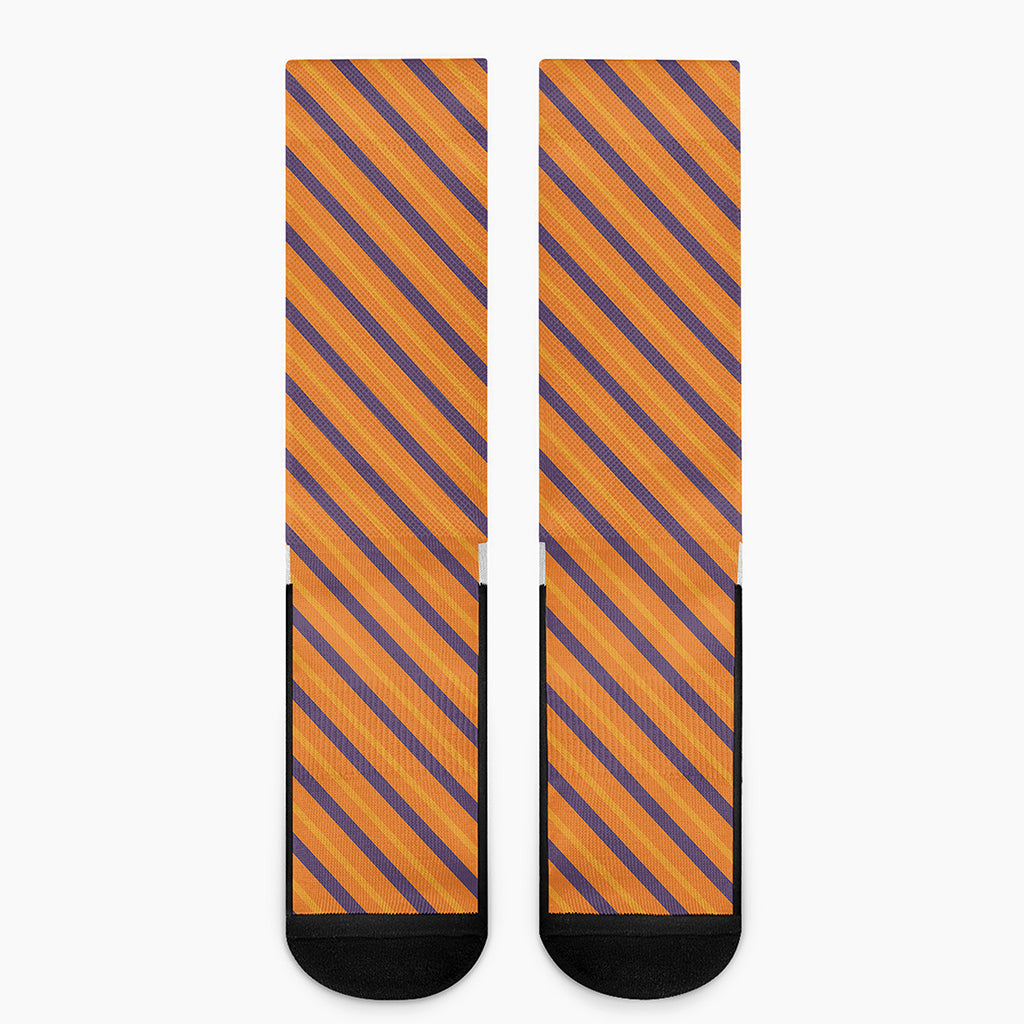 Halloween Line Pattern Print Crew Socks