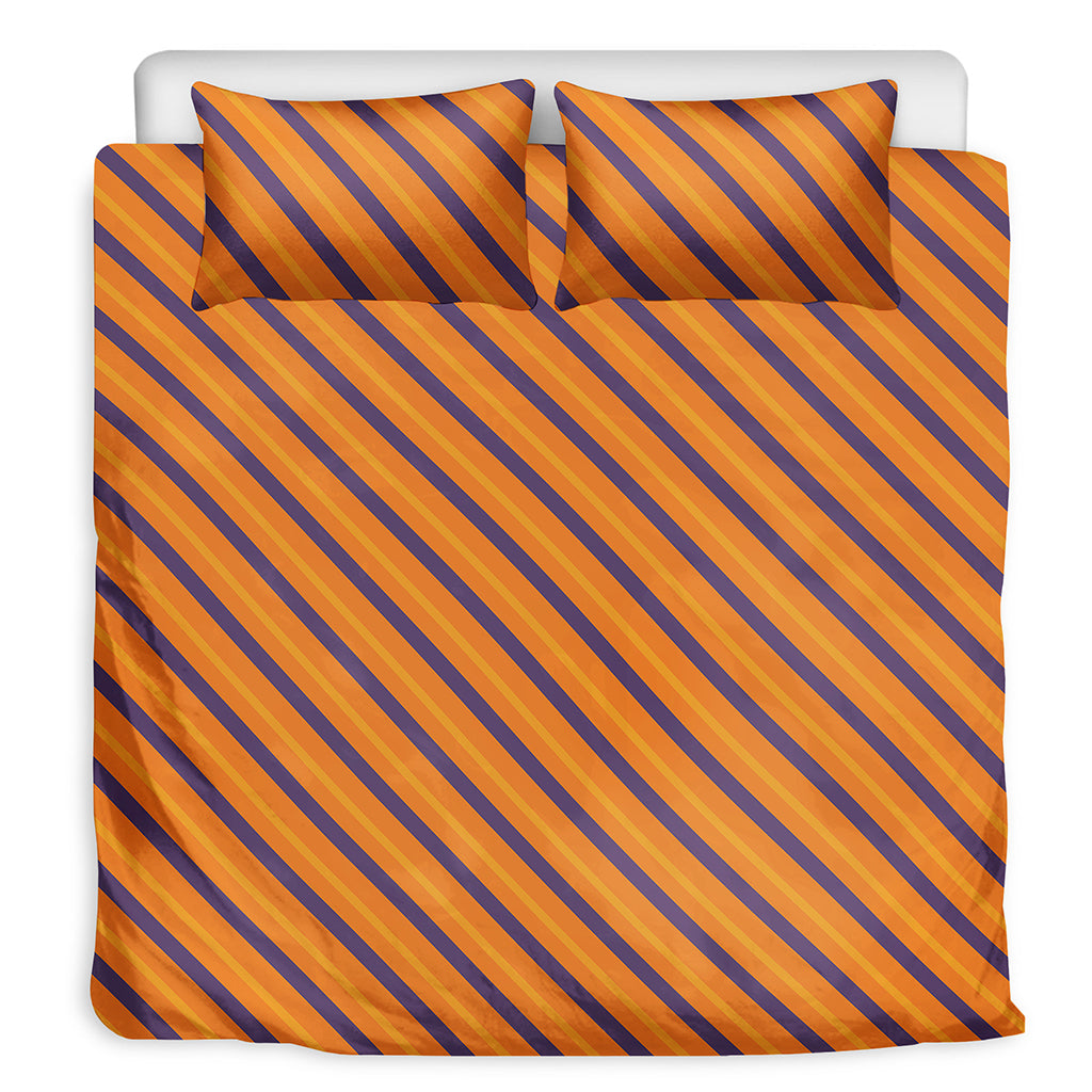 Halloween Line Pattern Print Duvet Cover Bedding Set