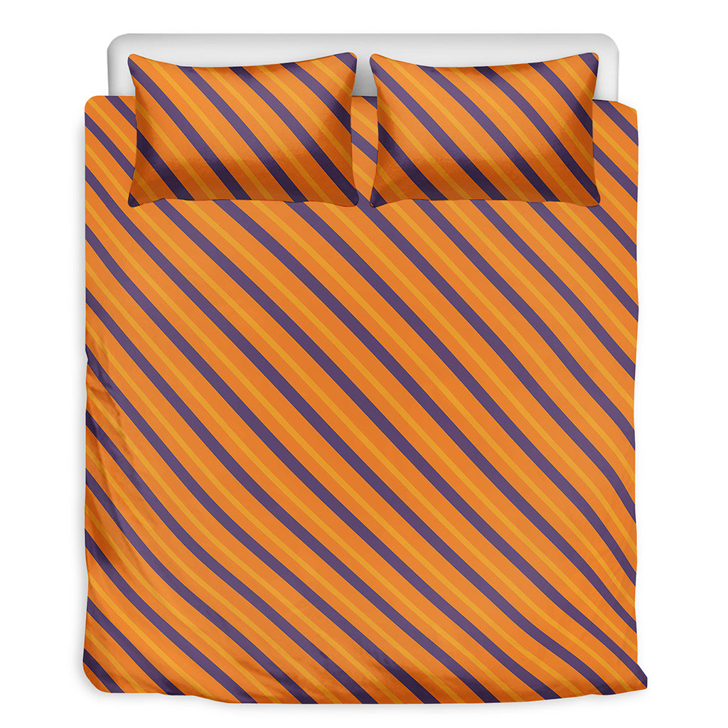 Halloween Line Pattern Print Duvet Cover Bedding Set
