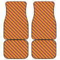 Halloween Line Pattern Print Front and Back Car Floor Mats