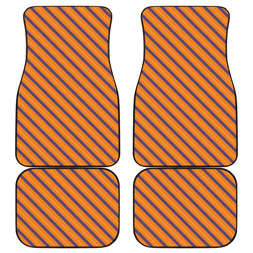 Halloween Line Pattern Print Front and Back Car Floor Mats
