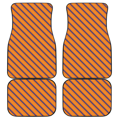 Halloween Line Pattern Print Front and Back Car Floor Mats