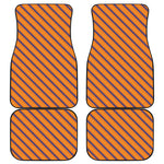 Halloween Line Pattern Print Front and Back Car Floor Mats