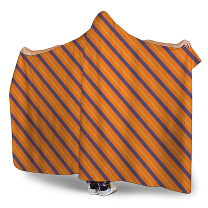 Halloween Line Pattern Print Hooded Blanket