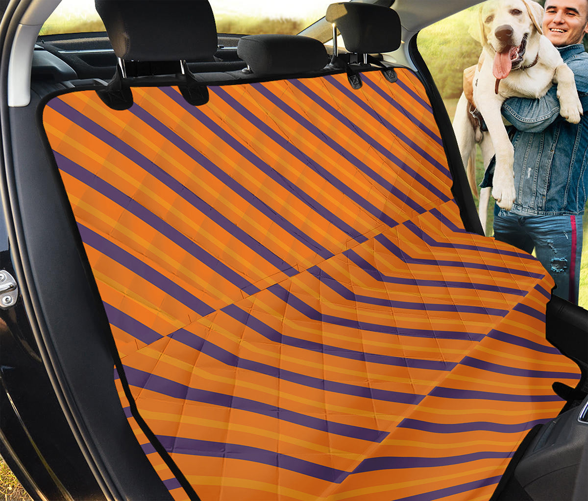 Halloween Line Pattern Print Pet Car Back Seat Cover