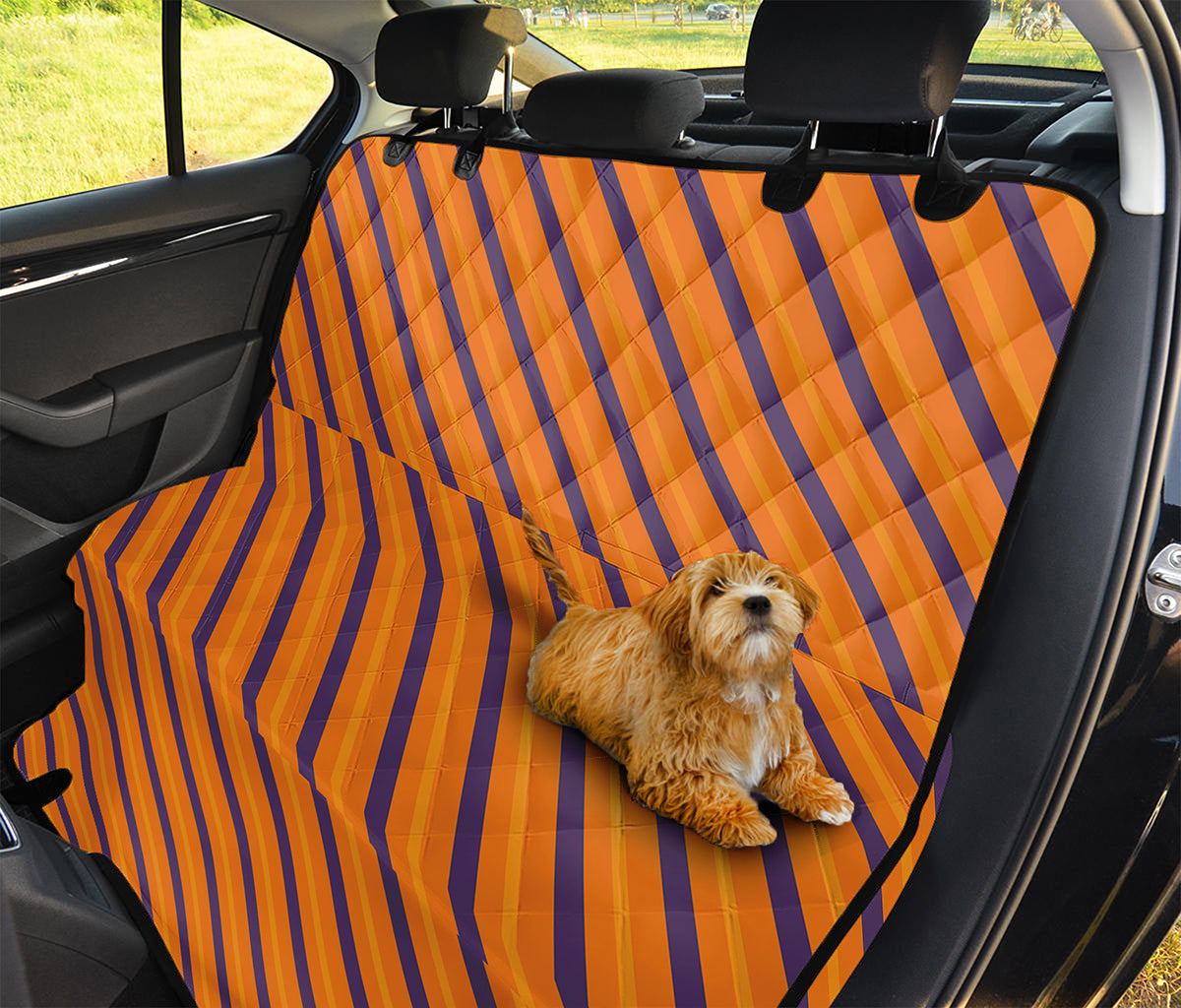 Halloween Line Pattern Print Pet Car Back Seat Cover