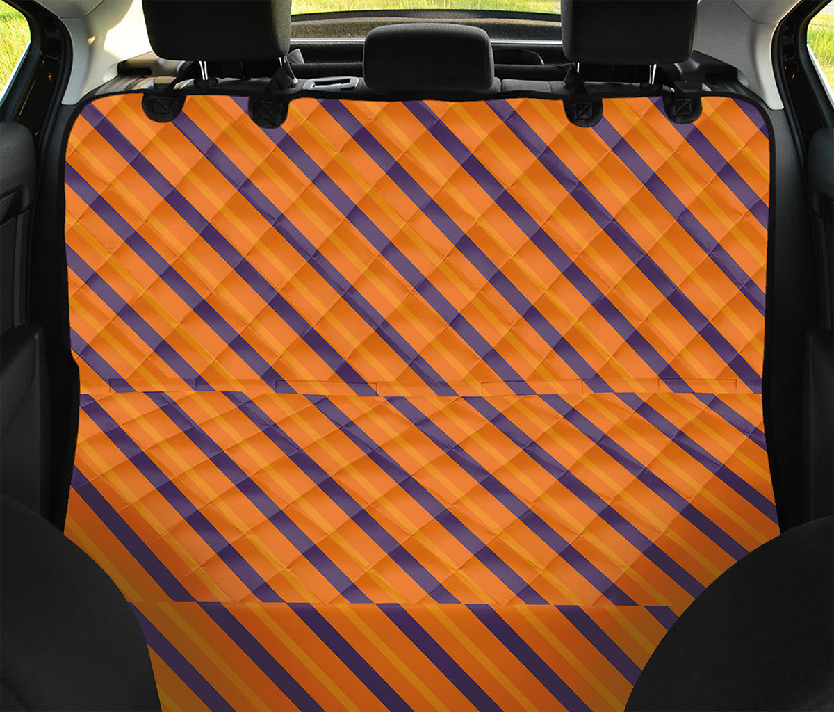 Halloween Line Pattern Print Pet Car Back Seat Cover