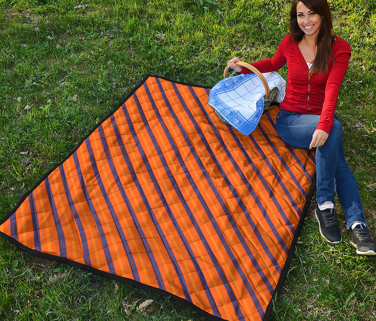 Halloween Line Pattern Print Quilt