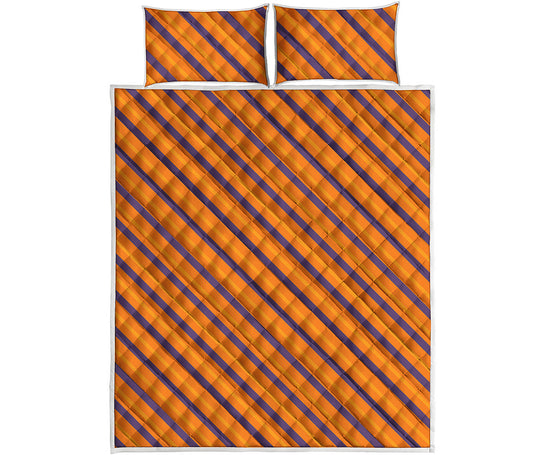 Halloween Line Pattern Print Quilt Bed Set