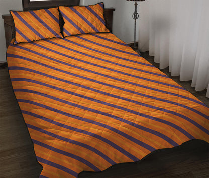 Halloween Line Pattern Print Quilt Bed Set