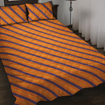 Halloween Line Pattern Print Quilt Bed Set