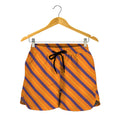 Halloween Line Pattern Print Women's Shorts